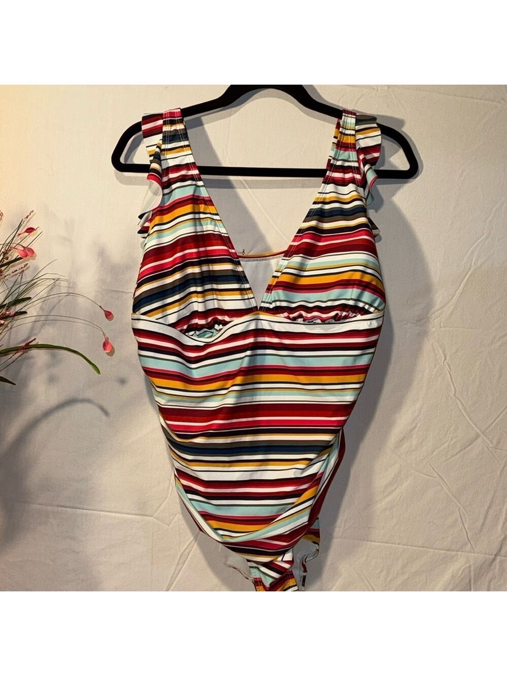 Anne Cole Multicolor Striped One Piece Swimsuit
